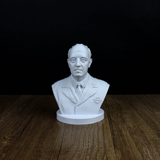Francisco Franco Bust, Spanish Military Leader Statue for History Enthusiasts