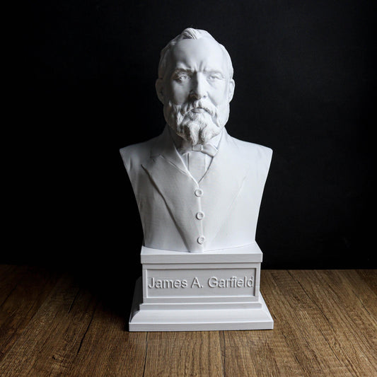 James A. Garfield Bust, 20th President of the United States, Historical Bookshelf Decor, Patriotic Gift for History Lovers