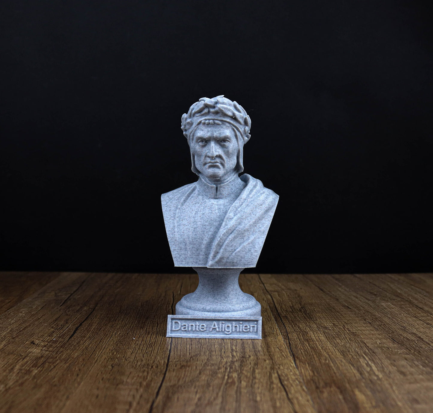 Dante Alighieri Bust, Italian Poet Sculpture Active