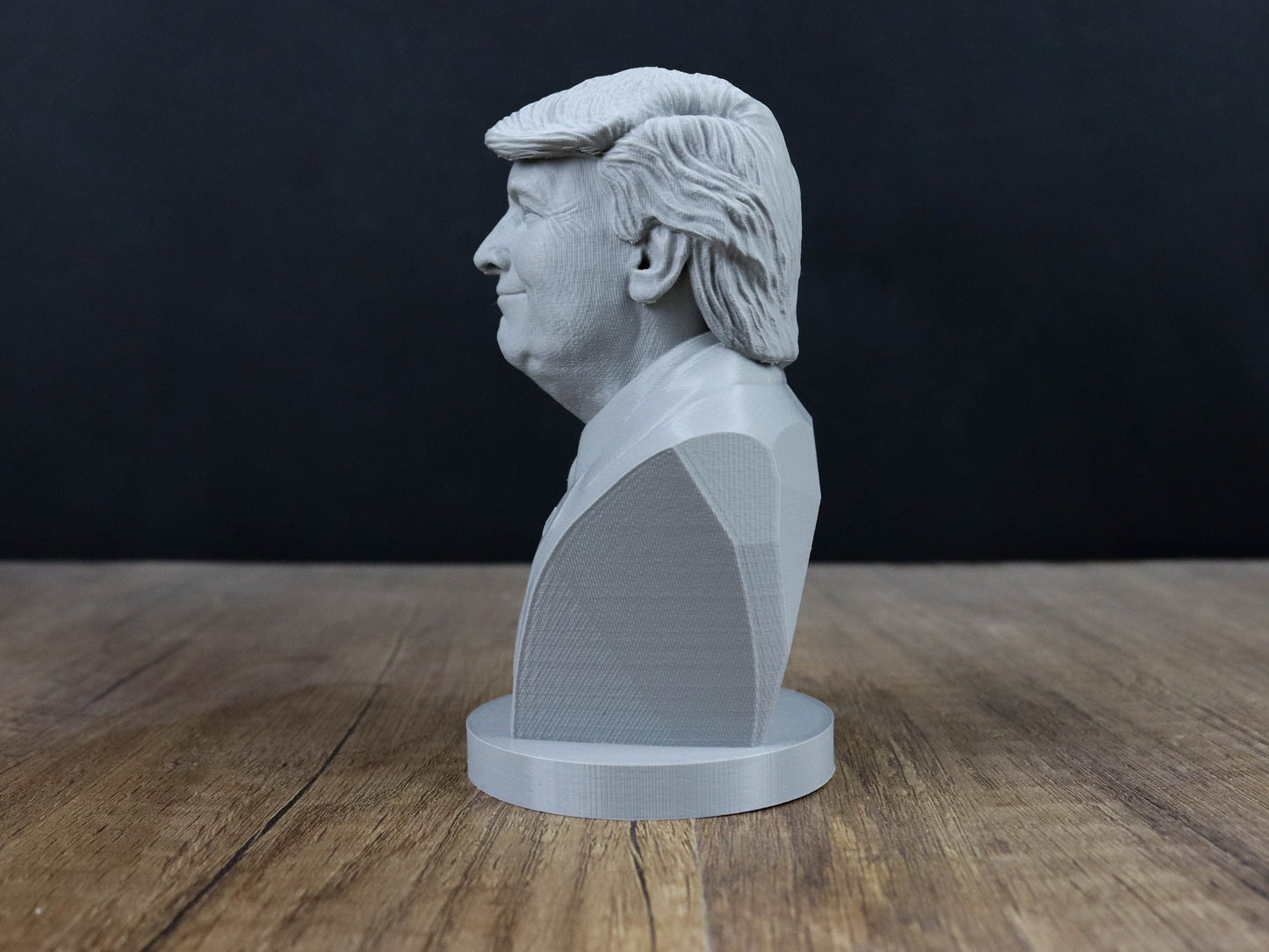 Smiling Donald Trump Bust, 45th American President Sculpture