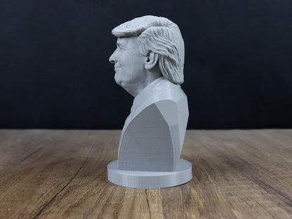 Smiling Donald Trump Bust, 45th American President Sculpture