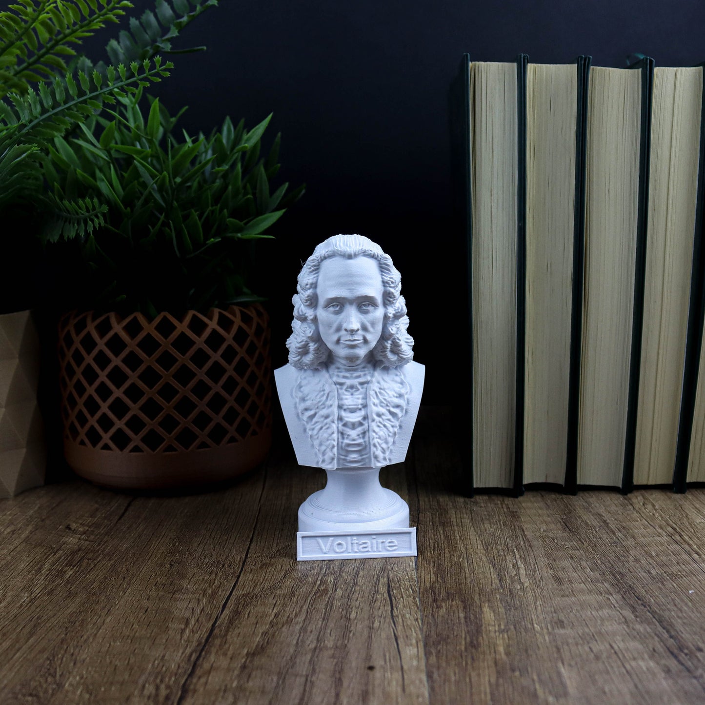 Voltaire Bust, French Enlightenment Writer Sculpture, Philosopher Historian Statue