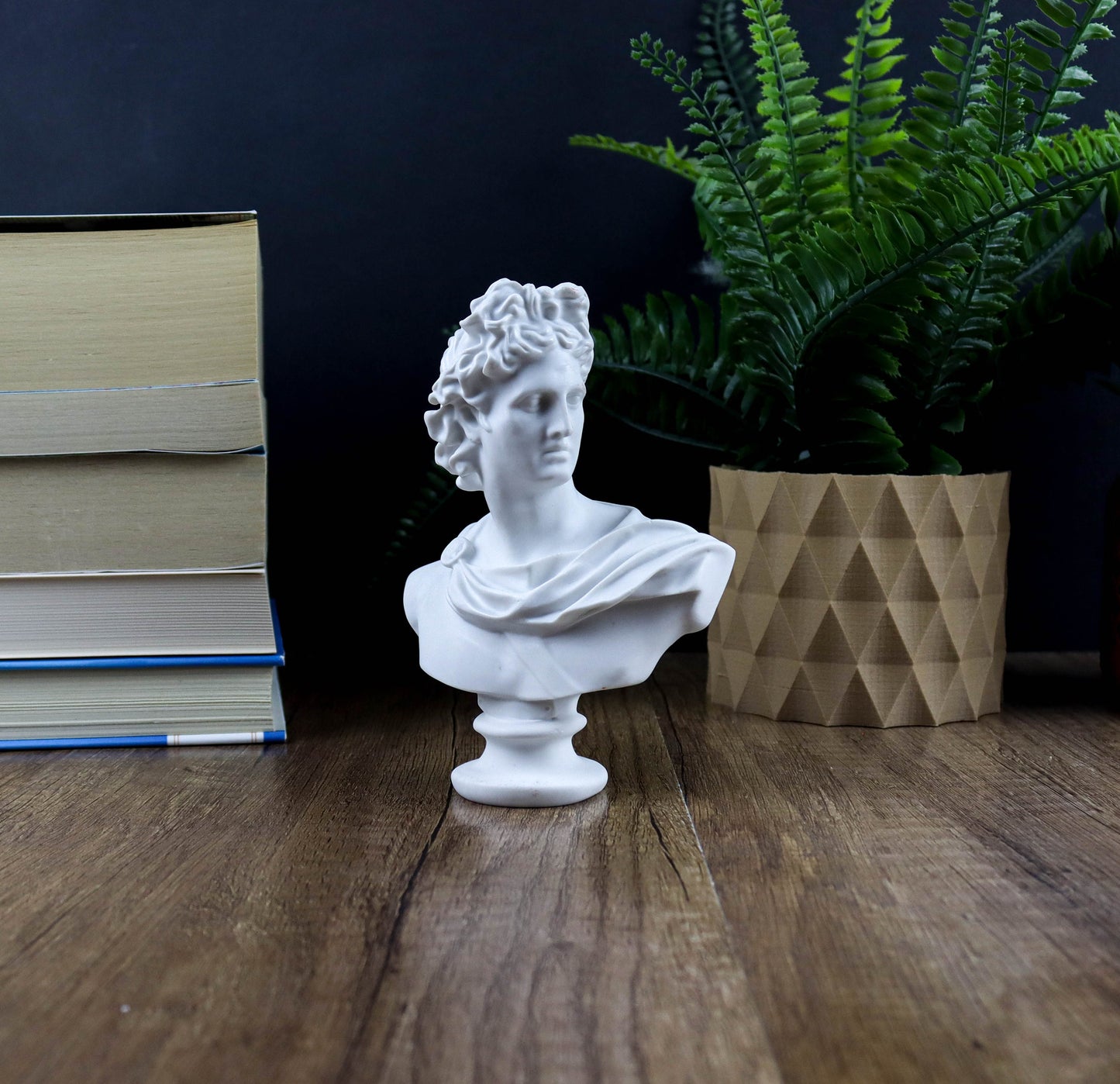 Apollo Bust Sculpture, 15cm (5.9") Greek God Figurine, Greek Mythology Gift