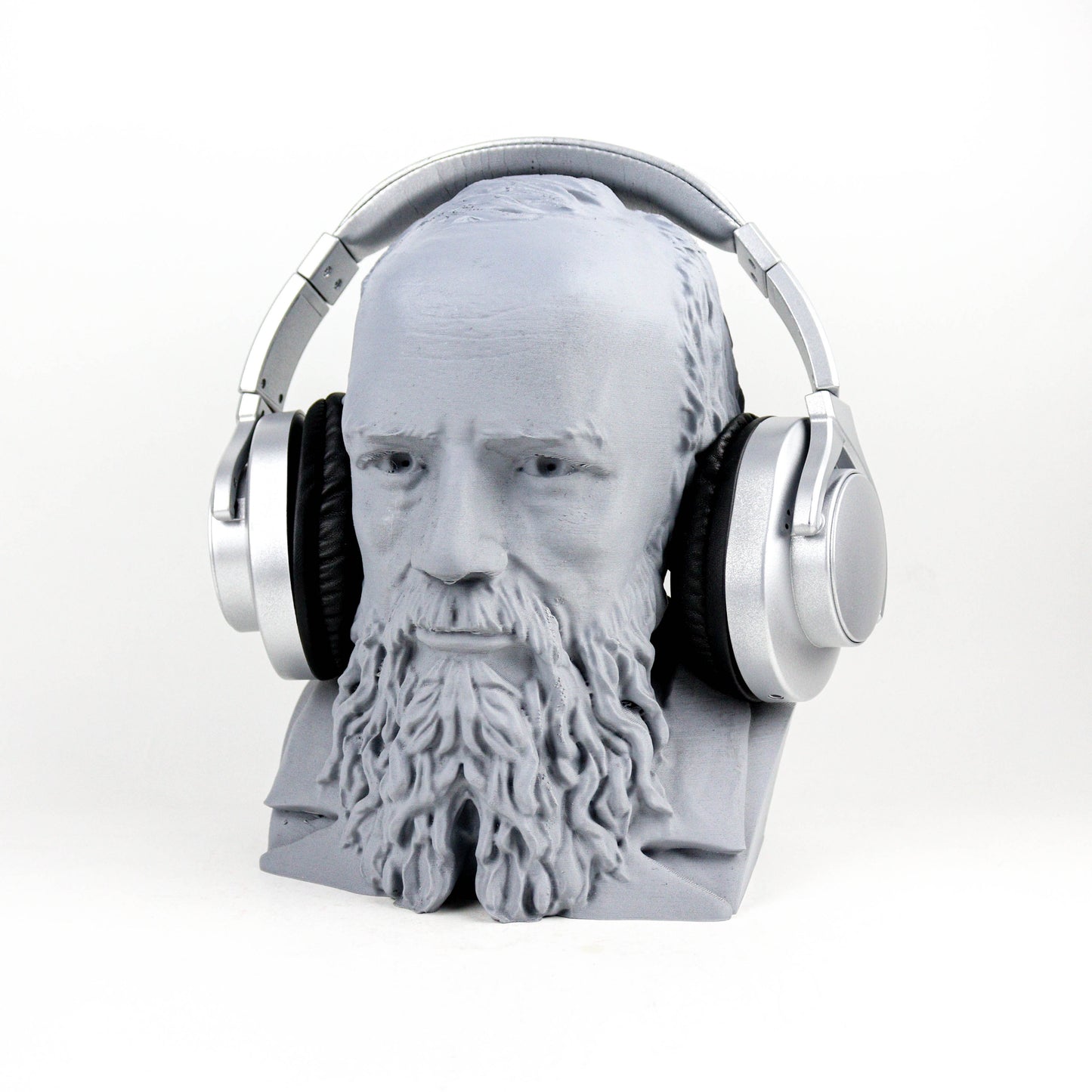 Fyodor Dostoevsky Headphone Holder, Russian Novelist Head Statue, Gift for Poetry