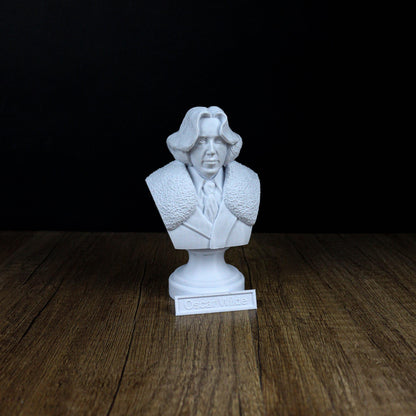 Oscar Wilde Bust, Literary Icon Sculpture