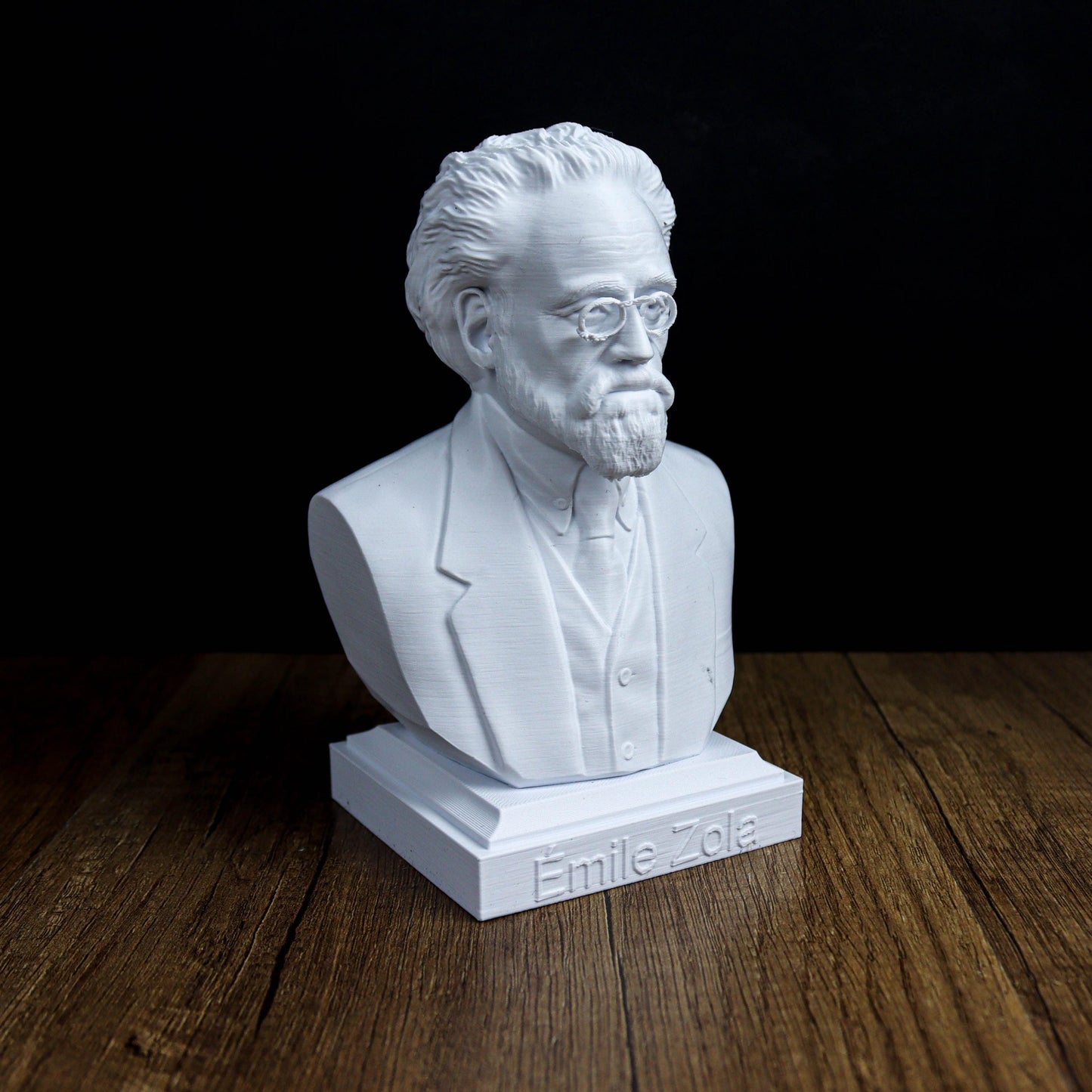 Émile Zola Bust, French Literary Figure Sculpture, Bookshelf and Home Decor Gift