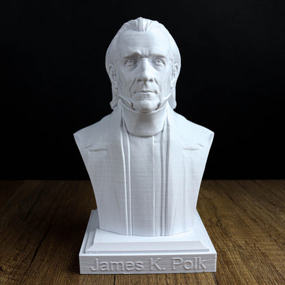 James K. Polk Bust,  11th President of the United States, American history decor
