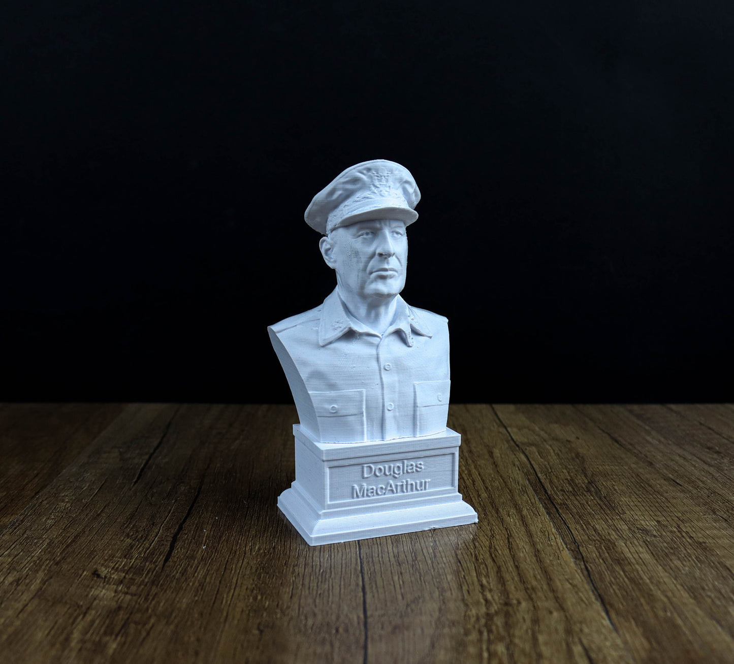 Douglas MacArthur Bust, World War II Military Sculpture, American Military Hero Decor