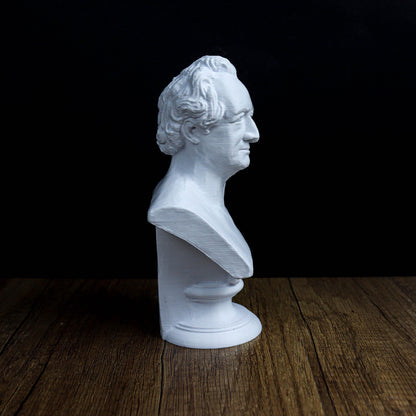 Goethe Bust, Johann Wolfgang von Goethe Sculpture, Romantic Era Poet Statue
