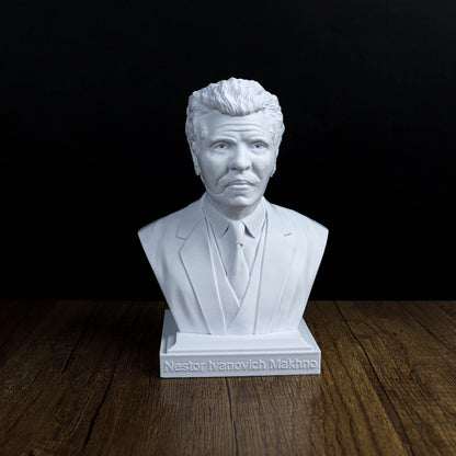 Nestor Ivanovych Makhno Bust, Ukrainian  Revolutionary Anarchist Leader Statue, Home & Bookshelf Decor, Gift for History Enthusiasts