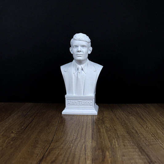 Alan Turing Bust, Enigma Codebreaker Statue, World War II Hero Sculpture