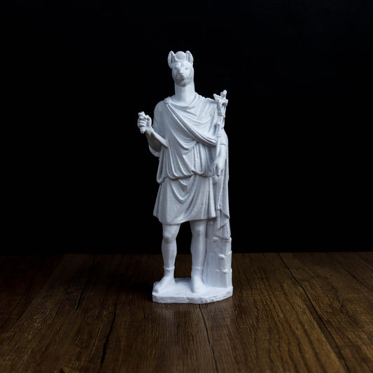 Hermanubis Bust, Ancient Egyptian God Statue for Home and Bookshelf Decor