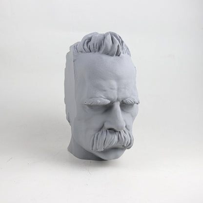 Friedrich Nietzsche Book Nook – Philosopher Bookshelf Insert, Literary Home Decor
