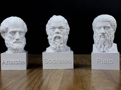 Socrates, Aristotle, Plato Bust, Greek Statues