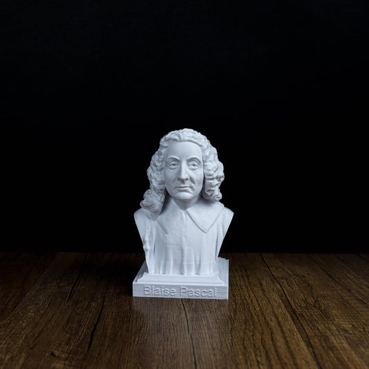 Blaise Pascal Bust,  French Mathematician and Philosopher Sculpture, Unique Gift for Mathematicians & Thinker