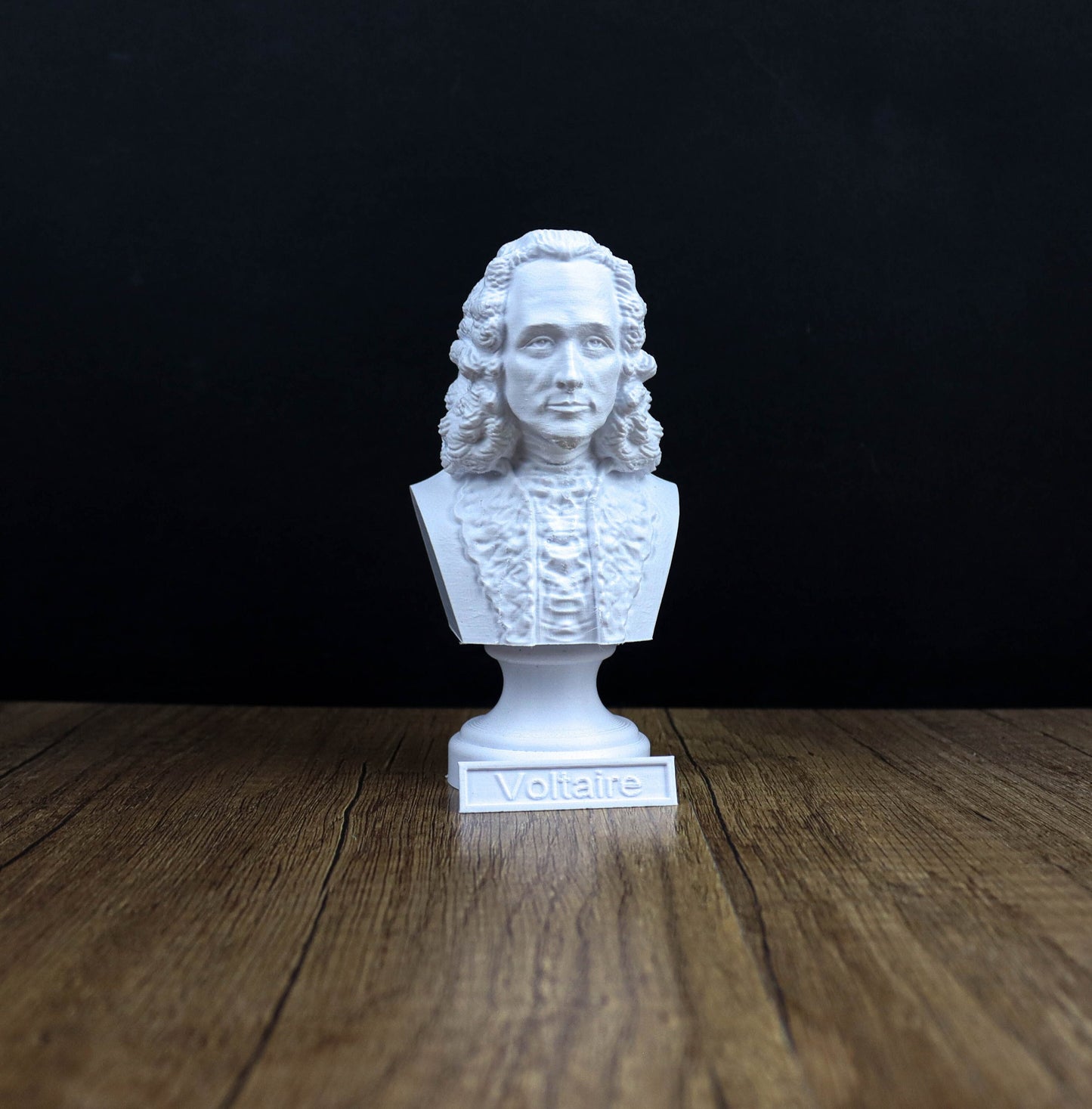 Voltaire Bust, French Enlightenment Writer Sculpture, Philosopher Historian Statue