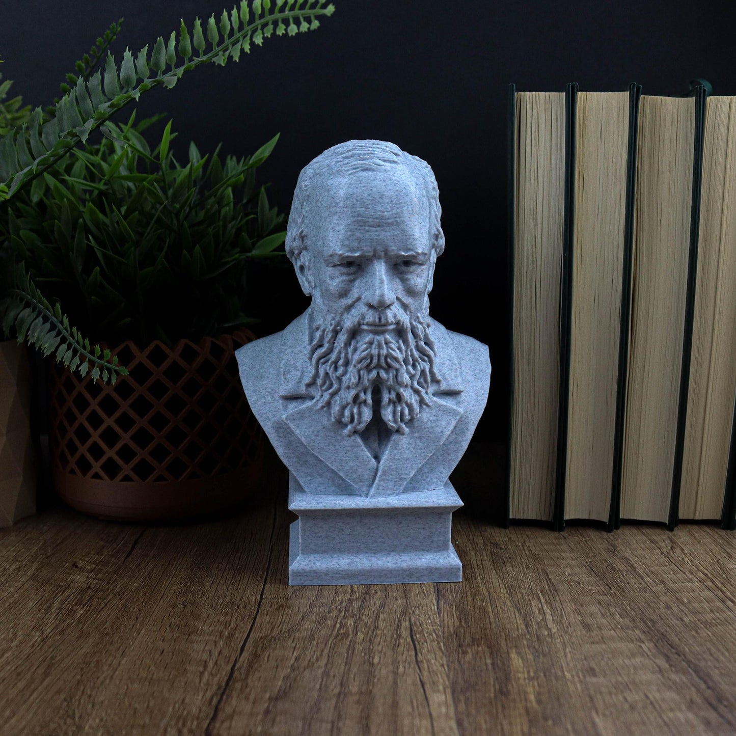 Fyodor Dostoevsky Bust, Russian Novelist Statue, Gift for Poetry