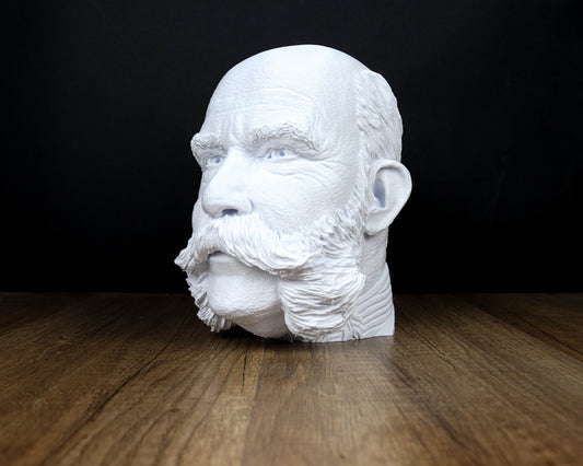 Franz Joseph I of Austria Head Bust, Emperor of Austria, King of Hungary 3d Bust Sculpture