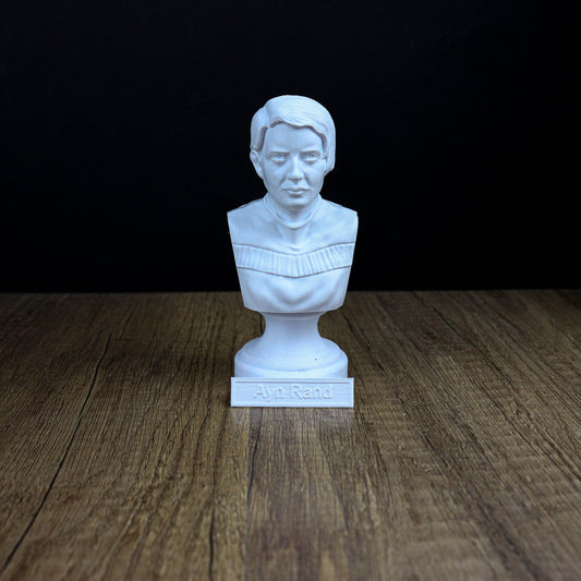 Ayn Rand Bust, Iconic Philosopher Statue, Bookshelf Home Decor
