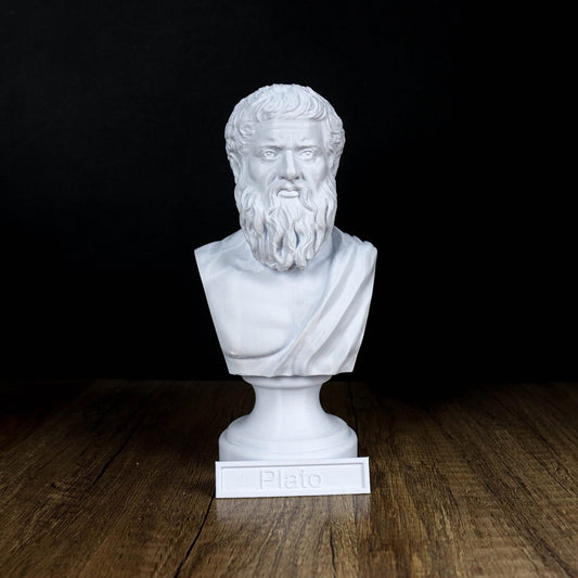 Plato Bust, Greek philosopher Statue, Greek Mythology Inspired Sculpture