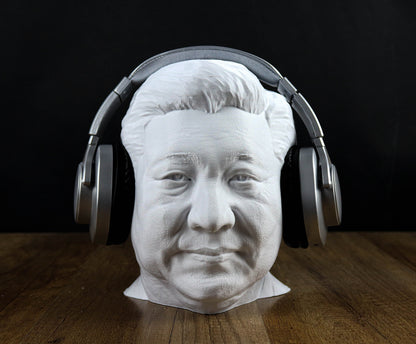 Xi Jinping Bust, China's President Sculpture, Headphone Desktop Decoration