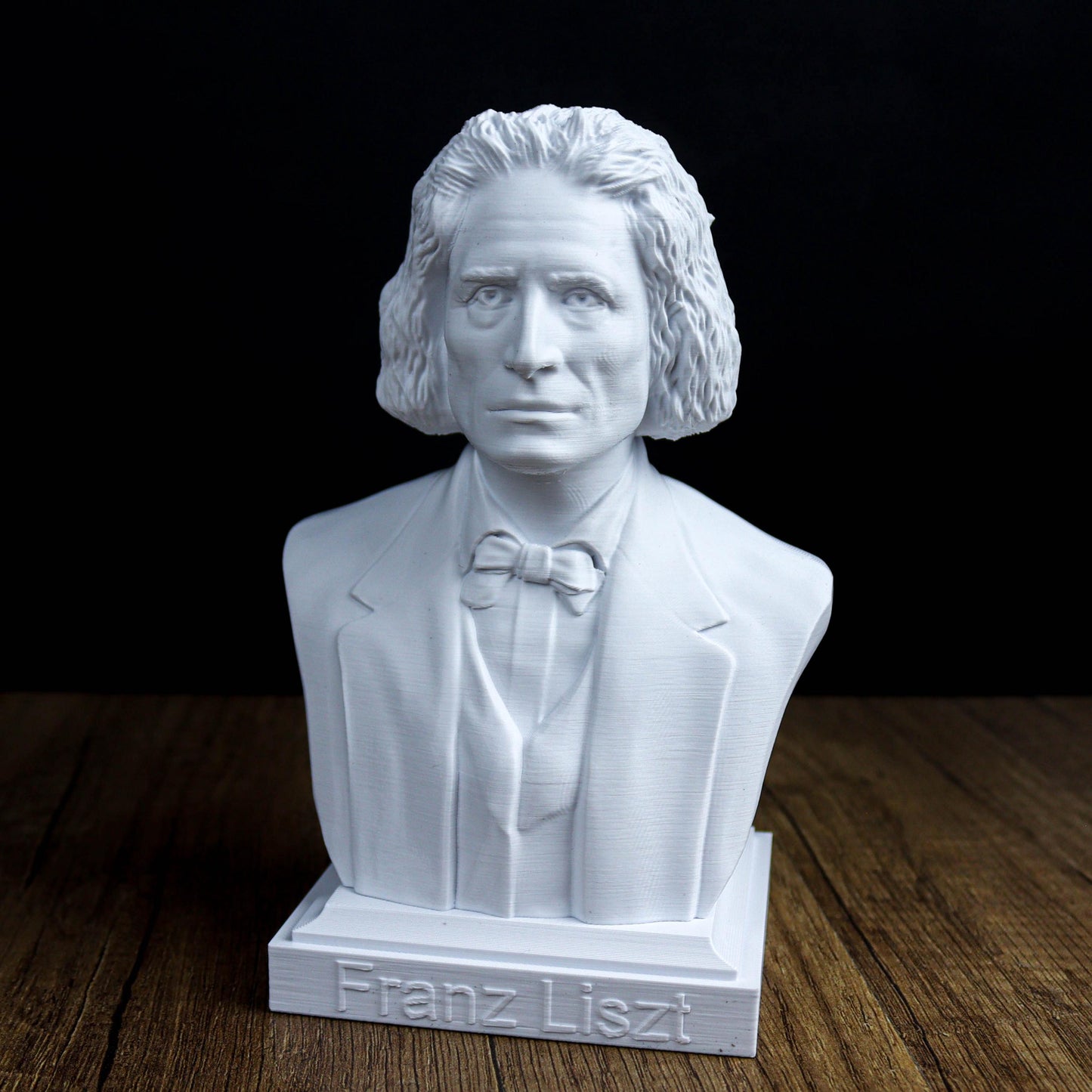 Franz Liszt Bust, Romantic Composer Sculpture for Bookshelf or Music Room Decor