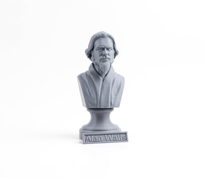 Alan Watts Bust, English Writer Statue, Sculpture Decoration