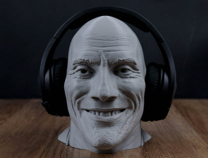 Dwayne The Rock Johnson Headphone Holder, Desktop Decor Headphone stand, Gaming Accessories