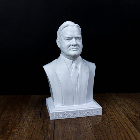 Herbert Hoover Bust, 31st U.S. President Sculpture