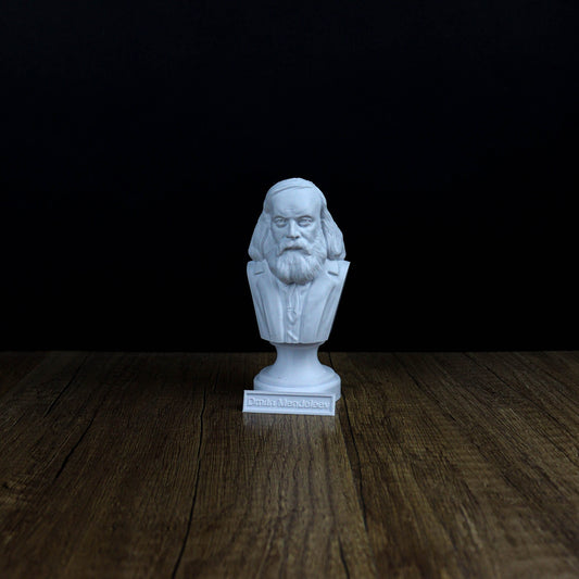 Dmitri Mendeleev Statue Bust, Scientific Genius Home Decor