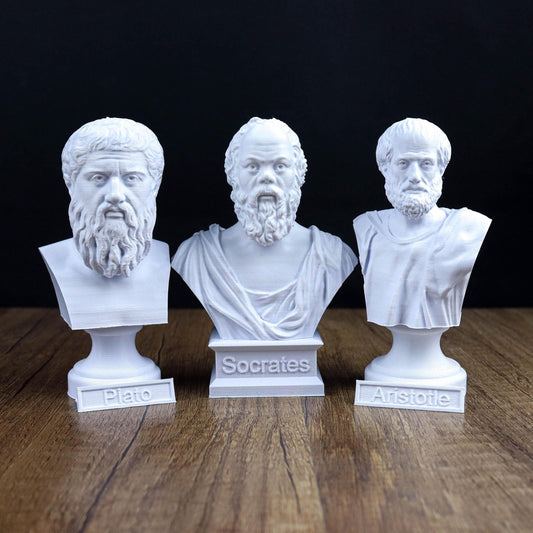 Socrates, Aristotle, Plato Busts Value Pack, Greek Philosophers Statues
