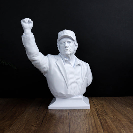 Donald Trump Bust, 45th American President Sculpture, Trump Fight Statue