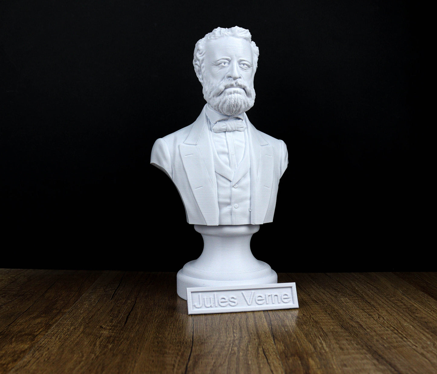 Jules Verne Bust, French Novelist and Poet Sculpture