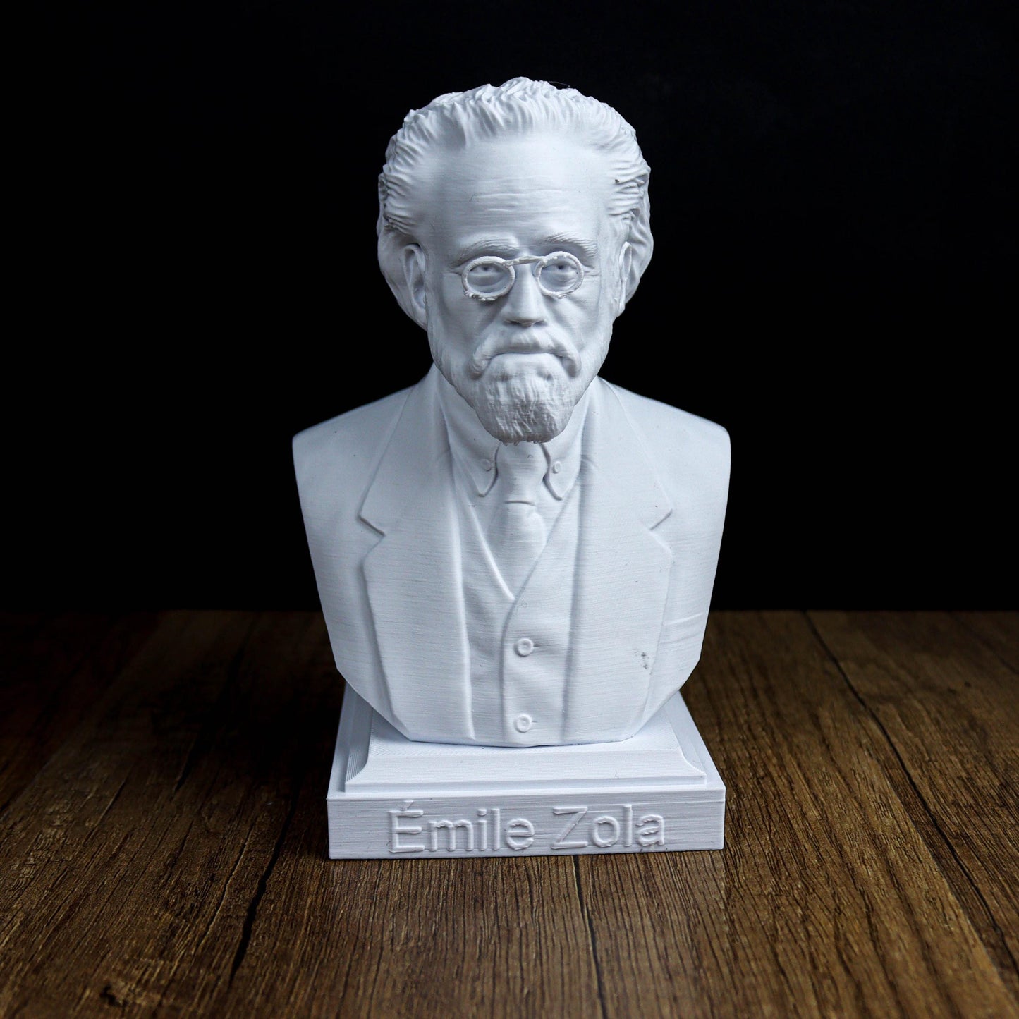 Émile Zola Bust, French Literary Figure Sculpture, Bookshelf and Home Decor Gift