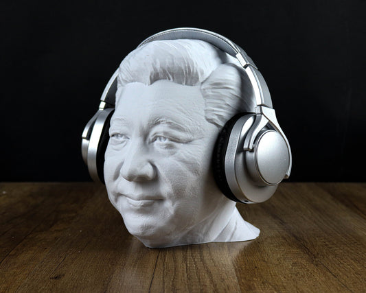 Xi Jinping Bust, China's President Sculpture, Headphone Desktop Decoration