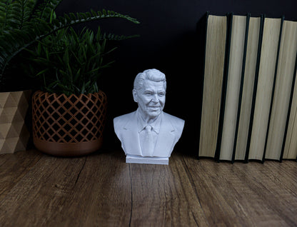 Ronald Raegan Bust, 40th President of the United States Sculpture, Presidential Home Decor