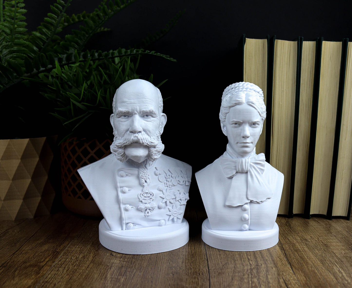 Empress Elisabeth Sisi of Austria and Franz Joseph I Statues