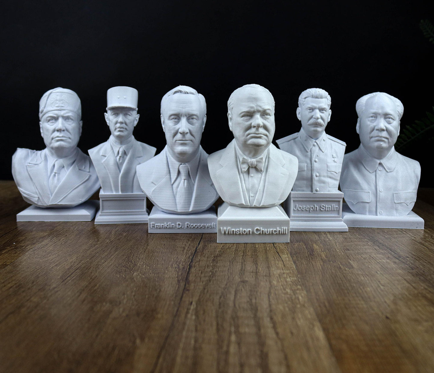 Word War II Value Pack Collection: Winston Churchill, Franklin Roosevelt, Charles de Gaulle, Joseph Stalin, Benito Mussolini, Mao Zedong