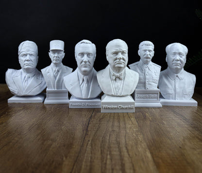 Word War II Value Pack Collection: Winston Churchill, Franklin Roosevelt, Charles de Gaulle, Joseph Stalin, Benito Mussolini, Mao Zedong