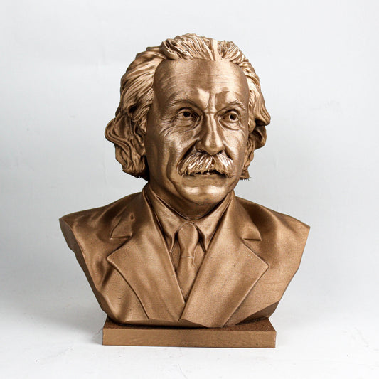 Albert Einstein 10"/25cm Bronze Painted Bust, German Physicist and Mathematician Desktop Statue