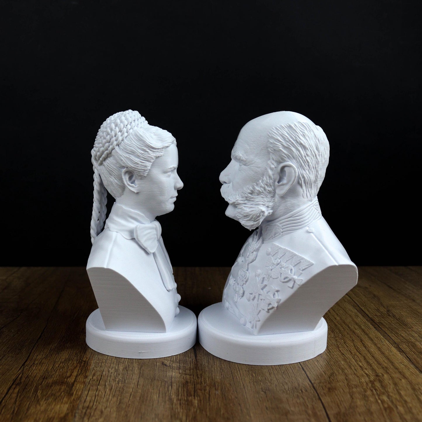 Empress Elisabeth Sisi of Austria and Franz Joseph I Statues