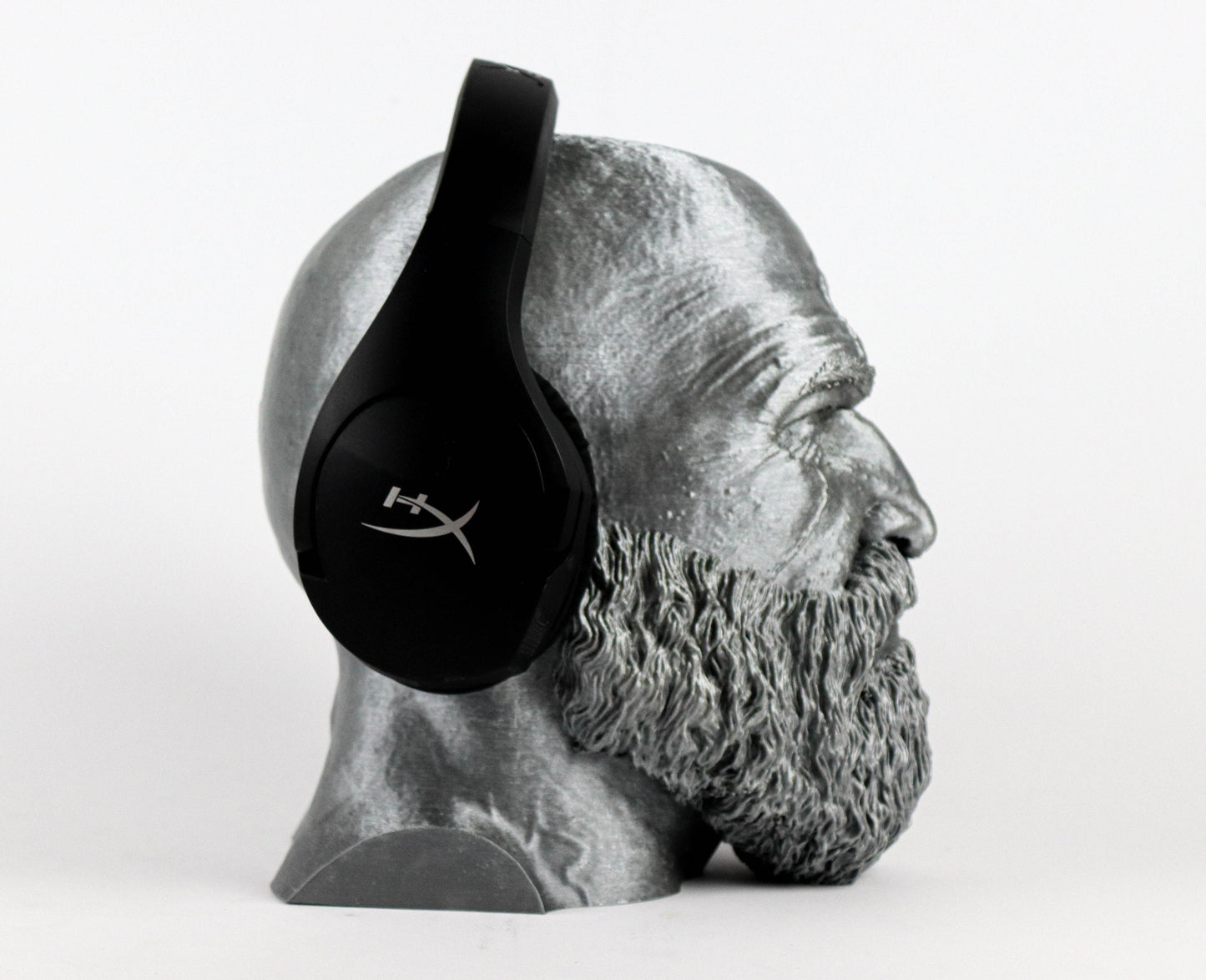 God of War Headphone Stand, Kratos Headphone Holder, Ragnarok Head, Gift for Gamer
