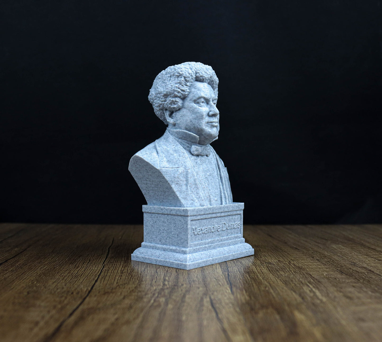 Alexander Dumas bust, French writer sculpture
