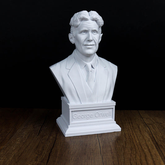 George Orwell Bust, English Writer Statue, Gift for Book Lover