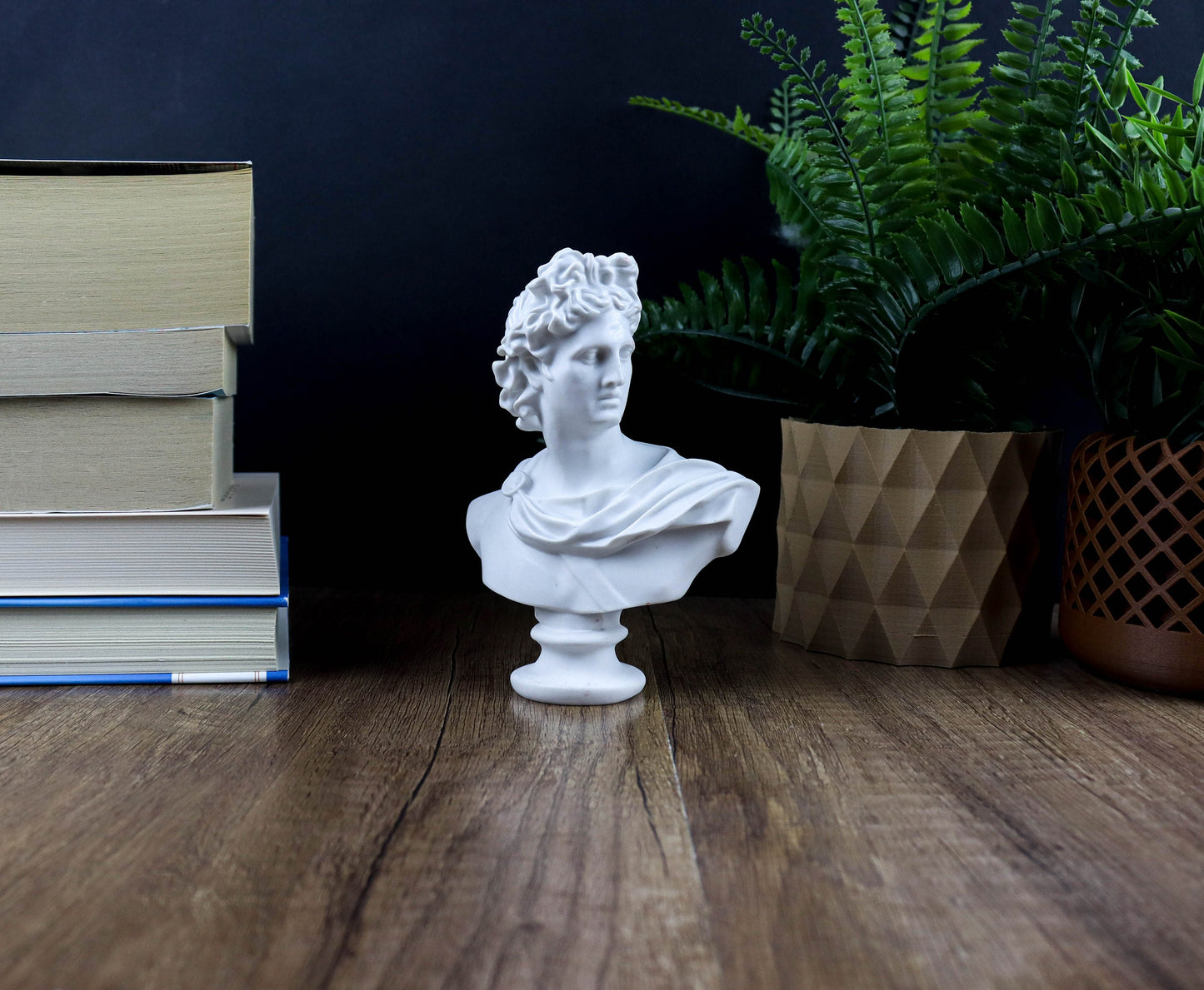 Apollo Bust Sculpture, 15cm (5.9") Greek God Figurine, Greek Mythology Gift