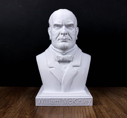 William McKinley Bust, 25th U.S. President Sculpture, Patriotic Home Decor