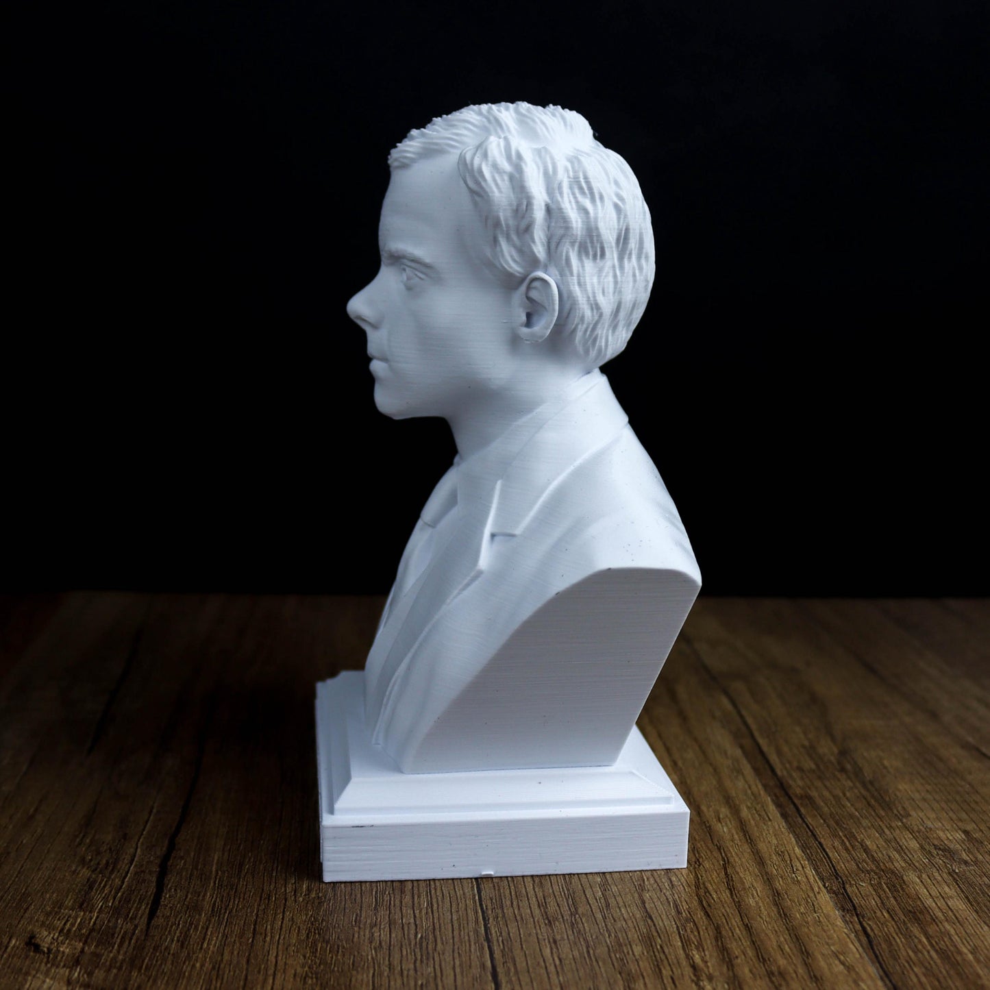 Antoine de Saint-Exupéry Bust, French Literary Sculpture for Bookshelf and Home Decor