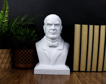 William McKinley Bust, 25th U.S. President Sculpture, Patriotic Home Decor