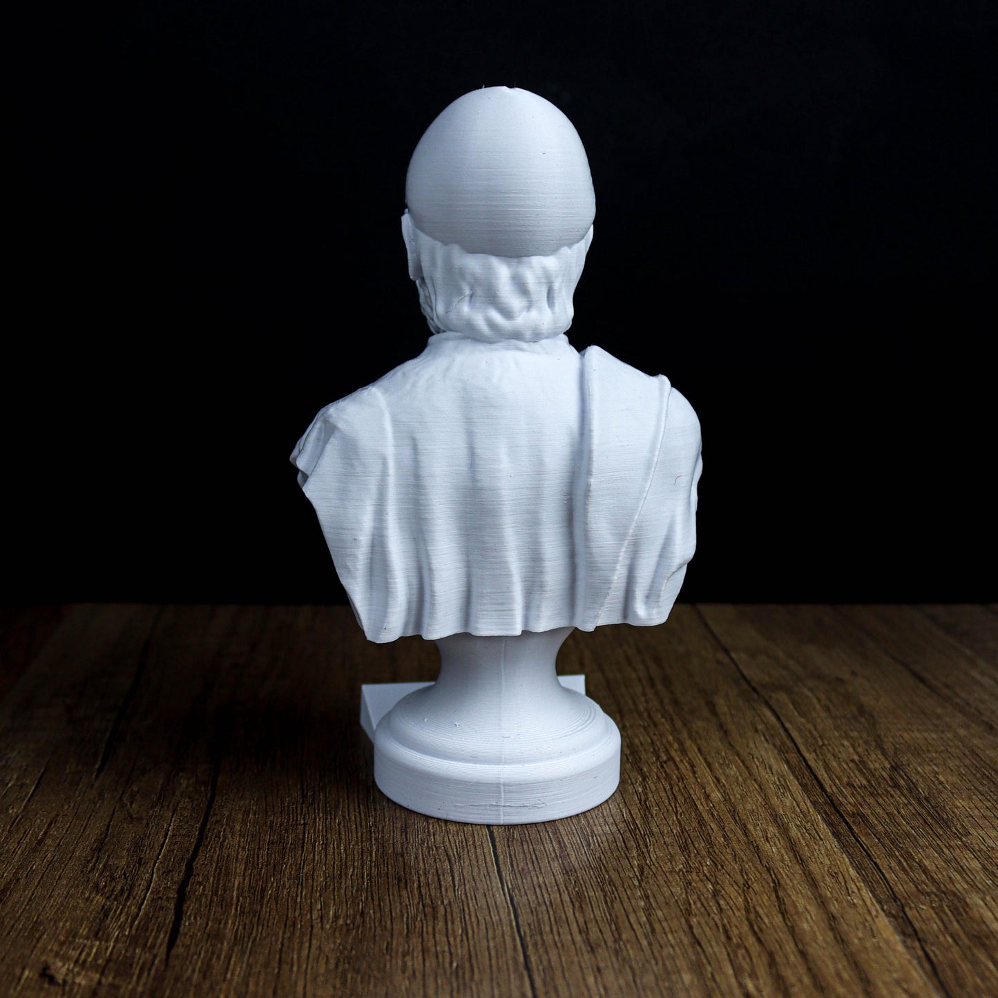 Ptolemy Bust, Ancient Astronomer and Philosopher Sculpture, Bookshelf Decor