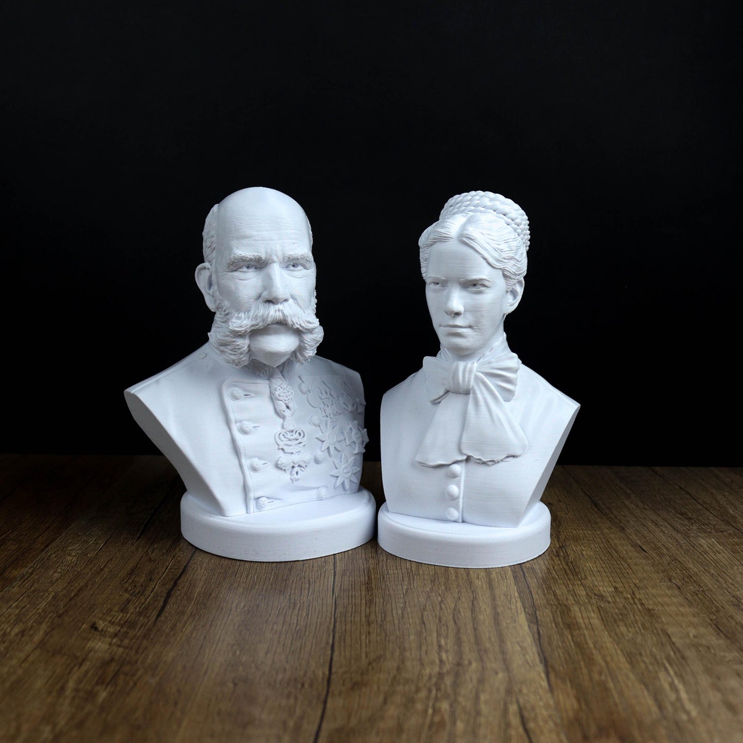 Empress Elisabeth Sisi of Austria and Franz Joseph I Statues